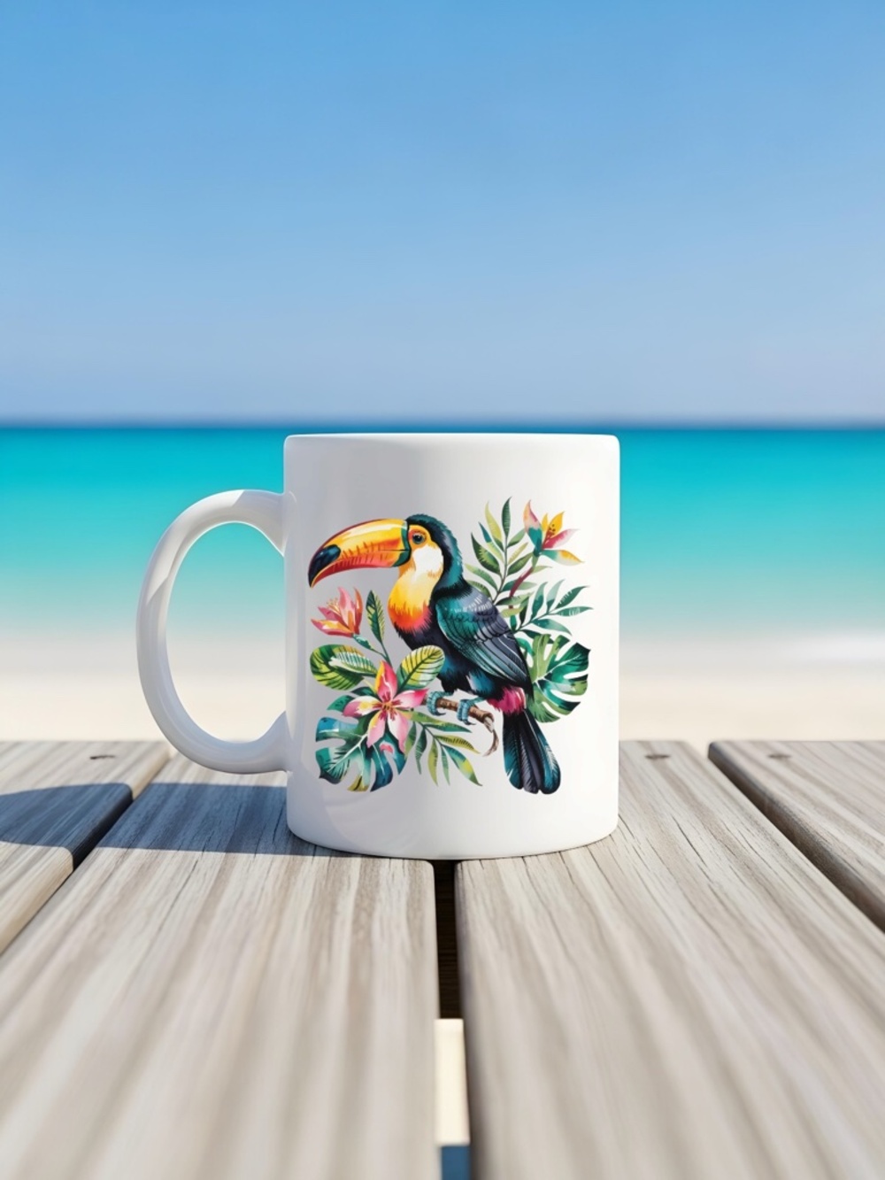 Peacock Toucan or Macaw Bag or Mug Fun Custom made New Pick one or bunlle
